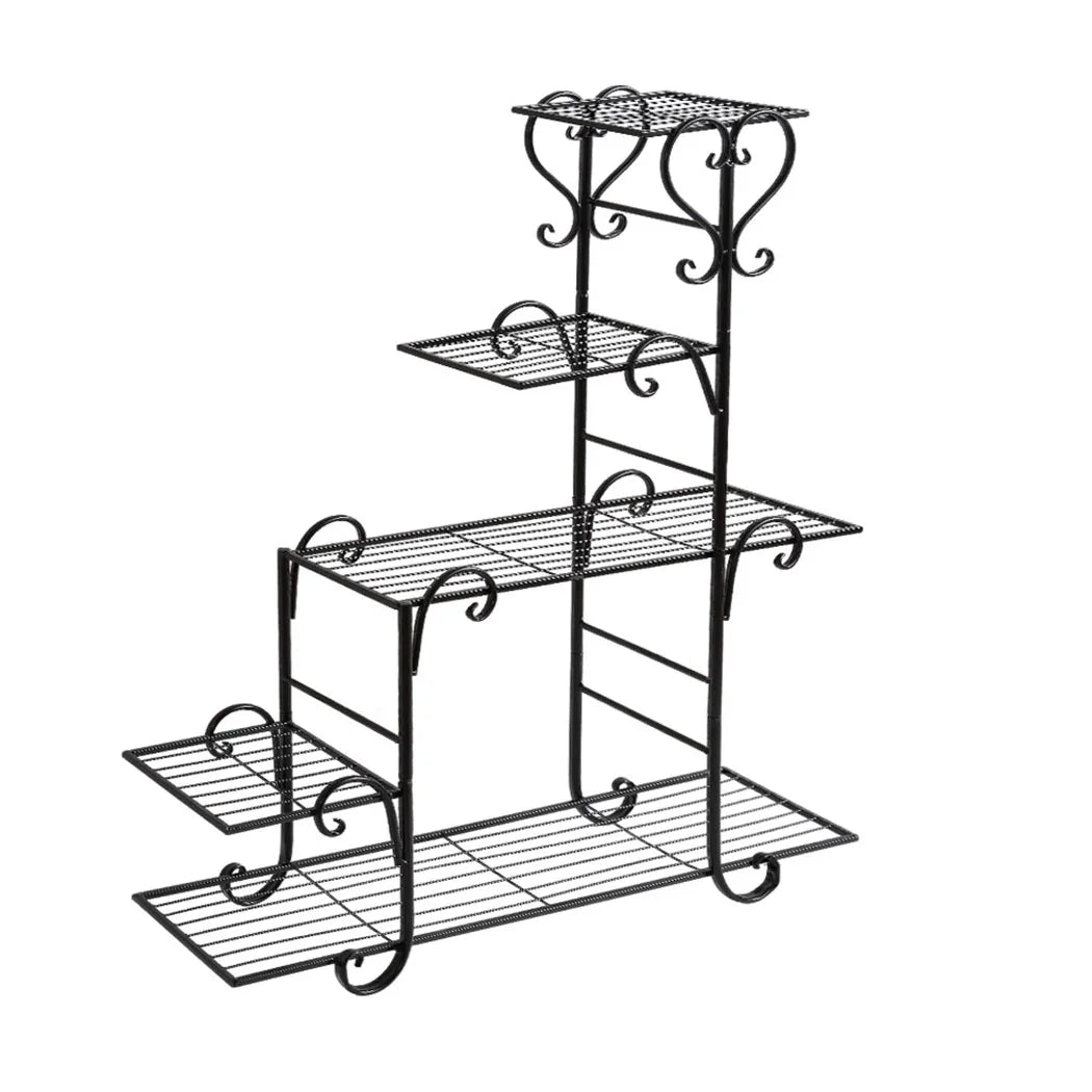 Levede Plant Stand Outdoor Indoor Metal Black-2018816719711244288