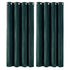 Marlow Blackout Curtains 2 Panels Velvet Room Darkening Eyelet Curtains Green-2072893568179113984
