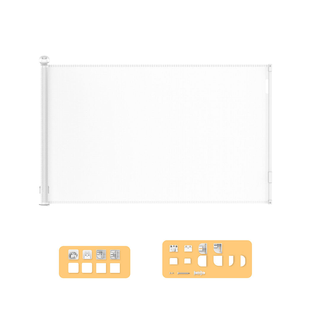 BoPeep Retractable Baby Safety Gates 300cm White 300 cm-1910112818754097152