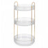Ilus 360� Roating Makeup Organiser Vanity Countertop Shelf Cosmetic Holder White-2065254302464741376