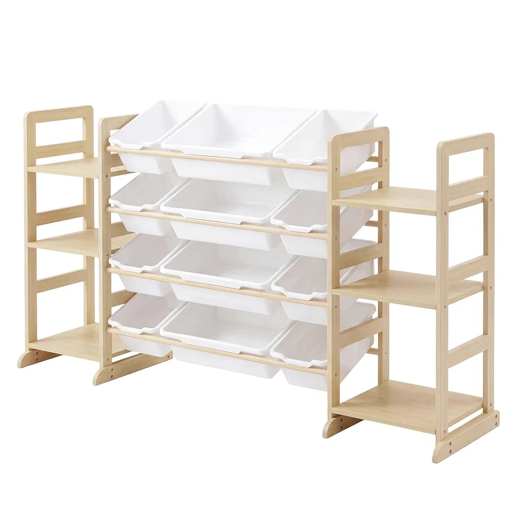 Levede Kids Toy Box Organiser 12 Bins 6 Shelves Display Storage Rack Playroom-2050059011360952320