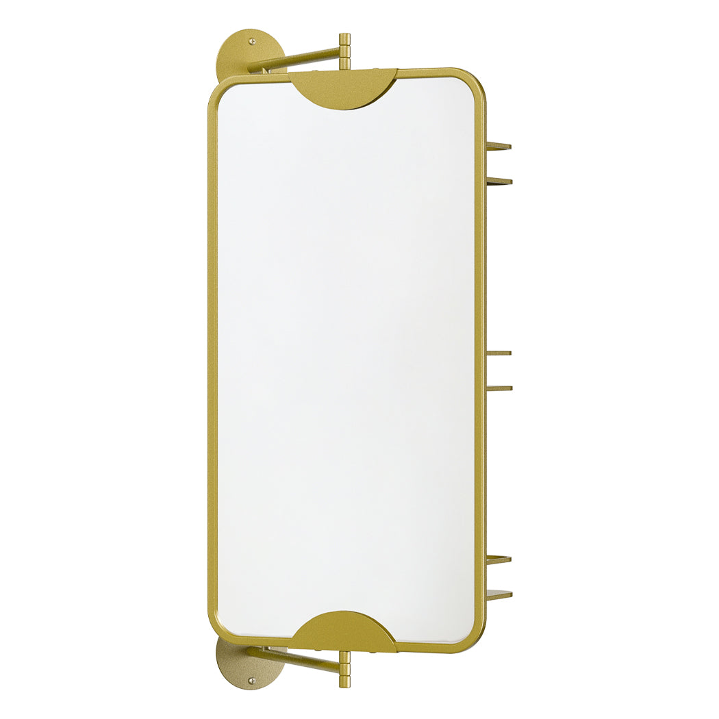 Yezi 360? Swivel Bathroom Wall Mirrors with Storage-1864183317549682688