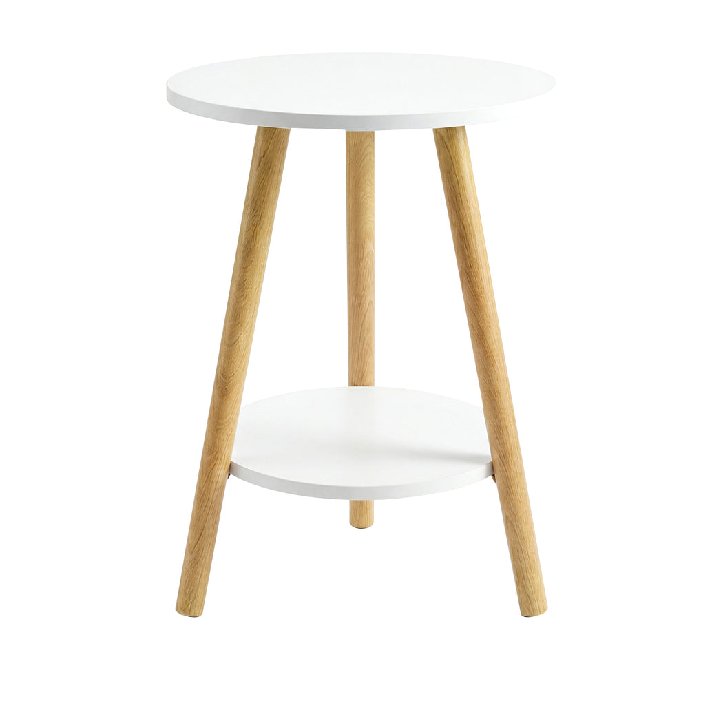 Levede Round Coffee Table 2-Layer Living Room End Tables Bedroom Side Tables-2050059016905822208
