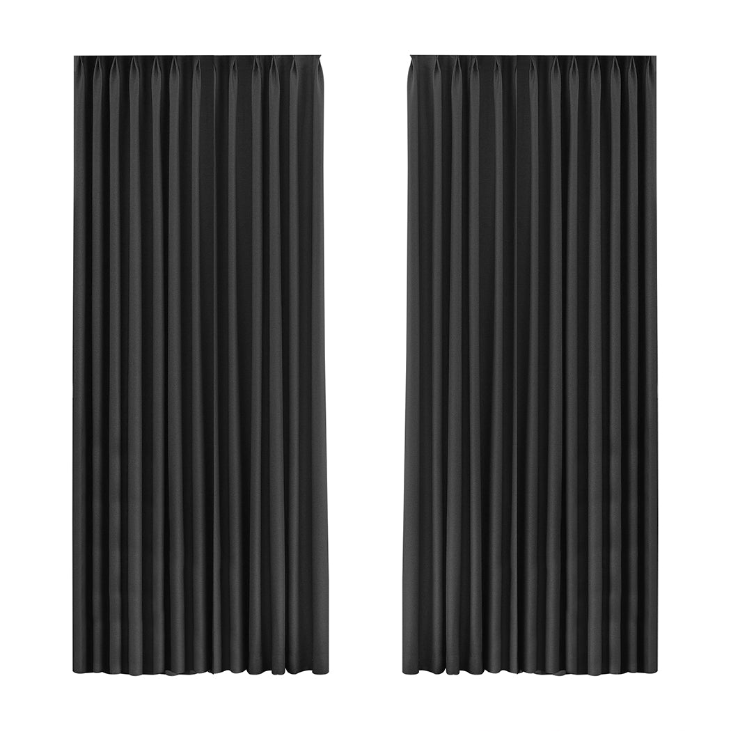 Marlow 2XBlockout Curtains Chenille 180x250 Grey CD1016-180x250-DG-2065254607277395968