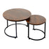 Levede Round Nesting Table Coffee Table Wood Side Table-1984023719873482752