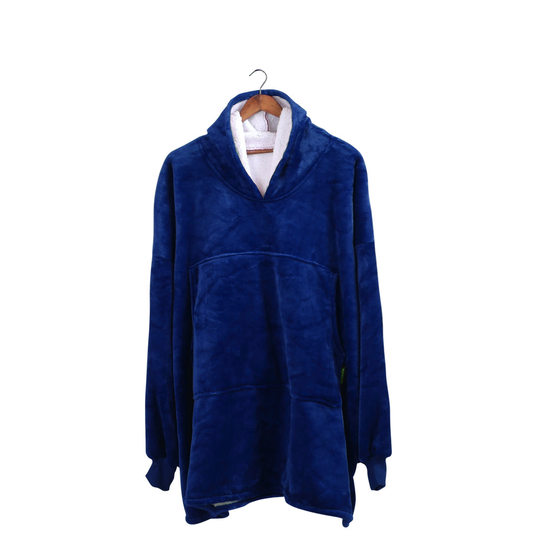 DreamZ Blanket Hoodie Adult Sweatshirt Navy Blue