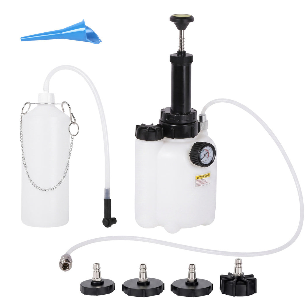 Manan Brake Bleeding Kit 3L Pressure Bottle With 4 Adapters For Car Garage White-2109799588632924161