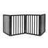 PaWz 4 Panels Wooden Pet Gate Dog Fence Black 600x 3MM-2018816800749391872