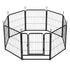 Pawz Dog Playpen 8-Panel Metal Dog Pen Tool-Free Foldable Puppy Crate Black-2100034989147164672