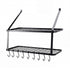 Toque Metal Pot Pan Rack Hanging Kitchen Shelf Wall Mounted Organizer 10 Hooks-2061251871485595648