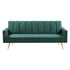 Levede Sofa Bed Convertible Velvet Lounge Recliner Couch Sleeper 3 Seater Green-2006732804997648384
