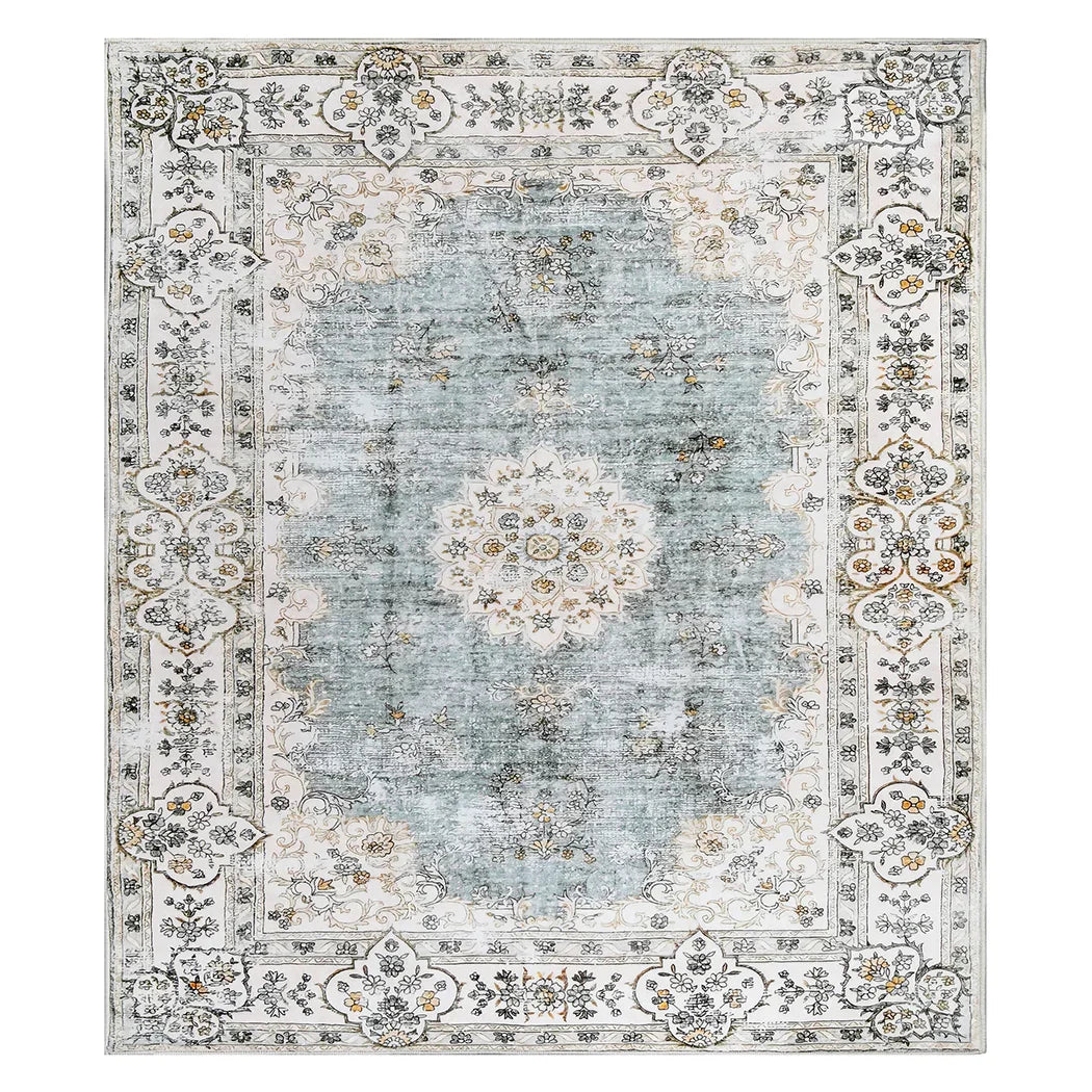 Marlow Floor Rug Short Pile Washable Vintage Carpet Soft Plush Non Slip 200x230-2018816822614298624