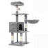 Pawz Cat Tree Cat Tower Multi-Level Cat Bed with Condo 125cm Plush Gray-2100034991957348352