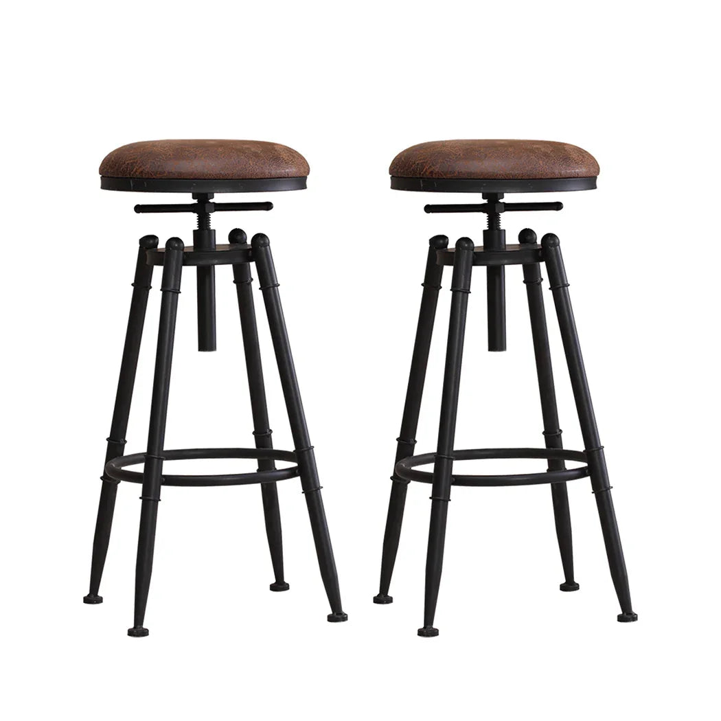 Levede 2x Industrial Bar Stools Kitchen-2006733236885131264