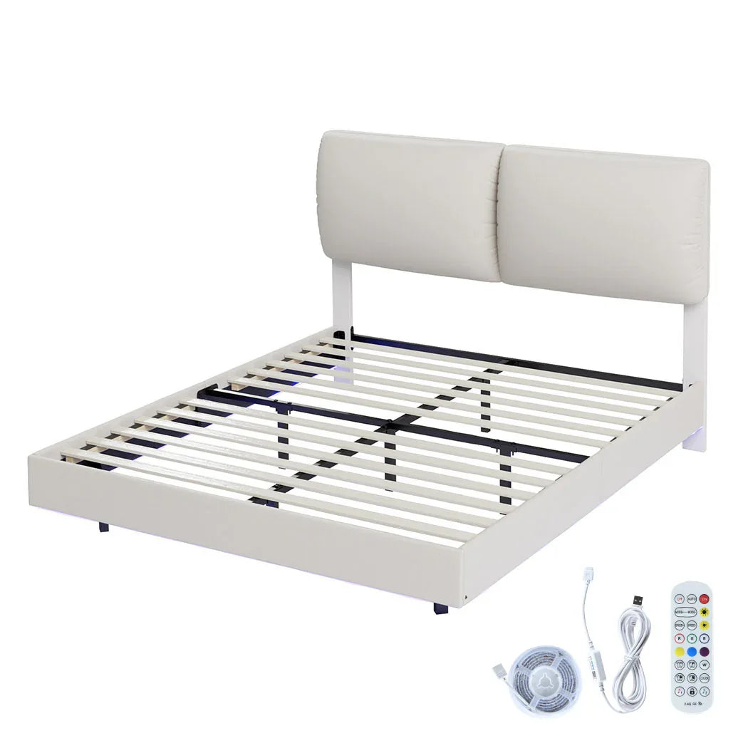 Levede Double Floating Bed Frame-2029387197903409152