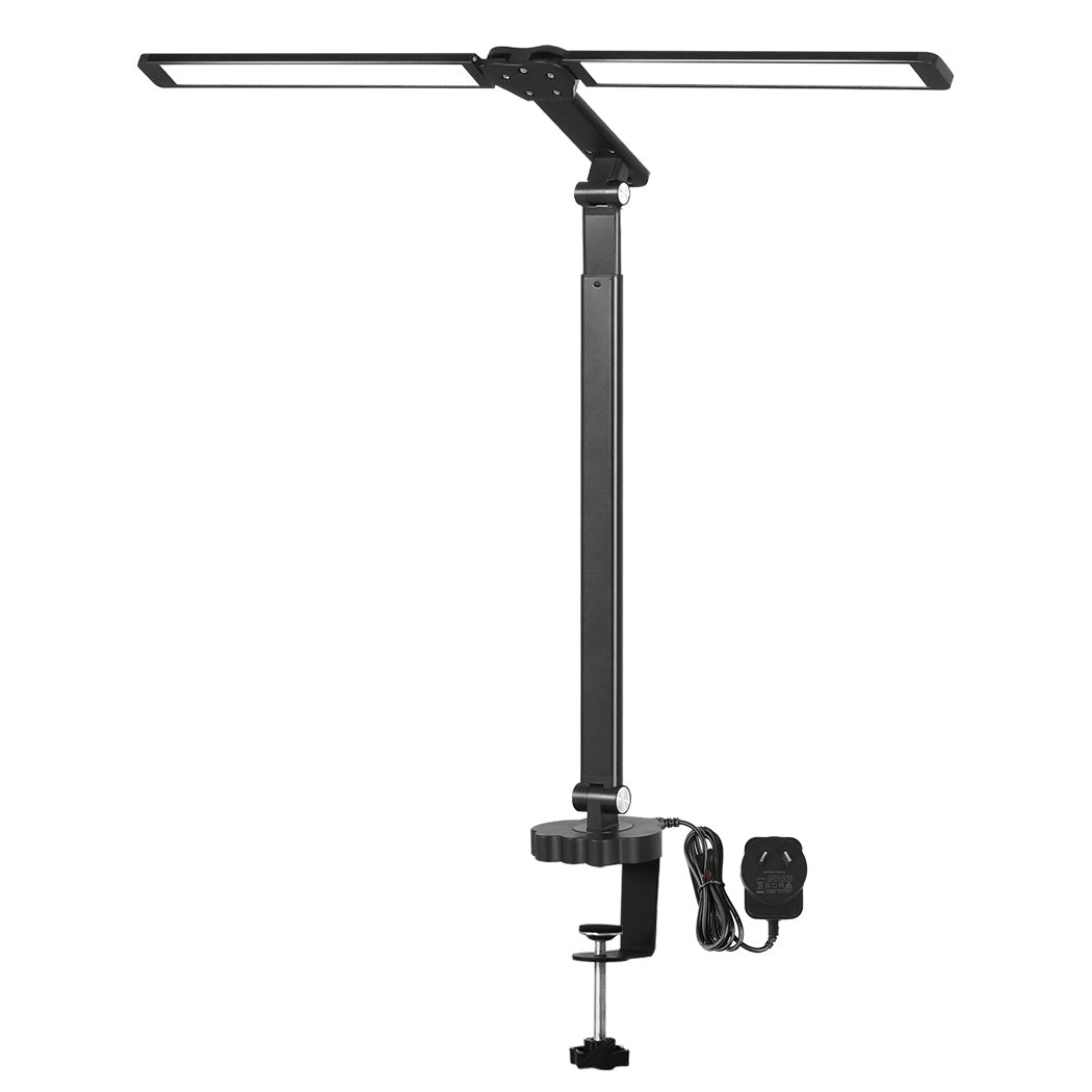 Emitto Double Head LED Desk Lamp Dimmable With Clamp-1919278357359497216