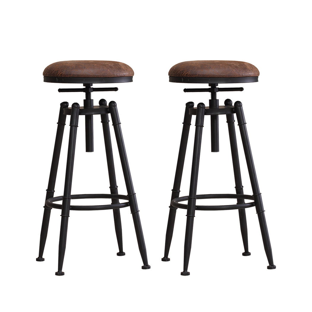 Levede 2x Industrial Bar Stools Kitchen-2006733236885131264