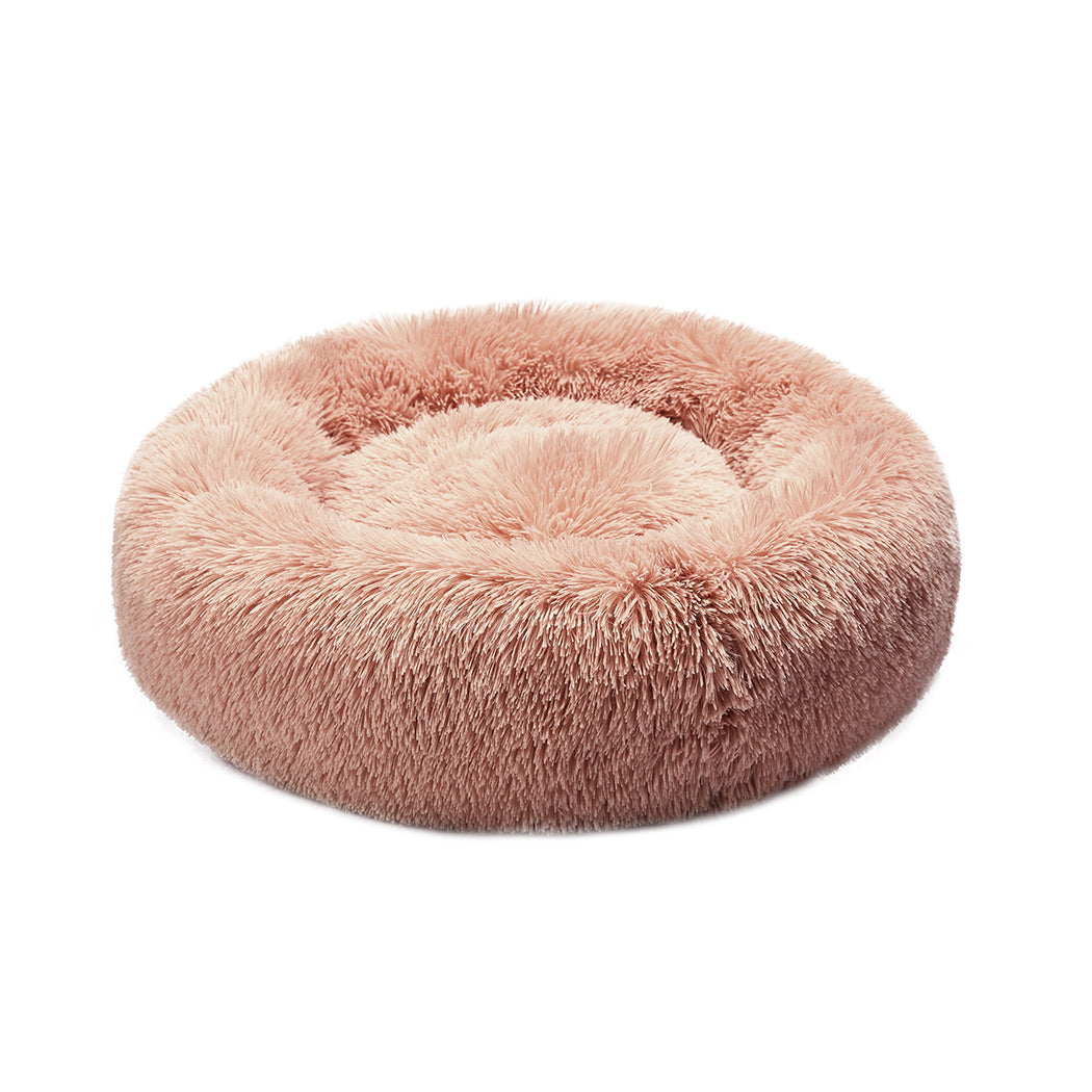 PaWz Pet Bed Cat Dog Donut Nest Calming S Pink Small-2006733198293340160