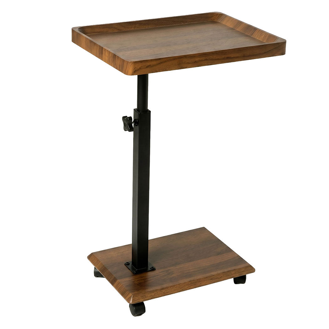 Levede C Shaped Side Table Height Adjustable Rolling 360° Swivel Top End Table-2072893557752074240
