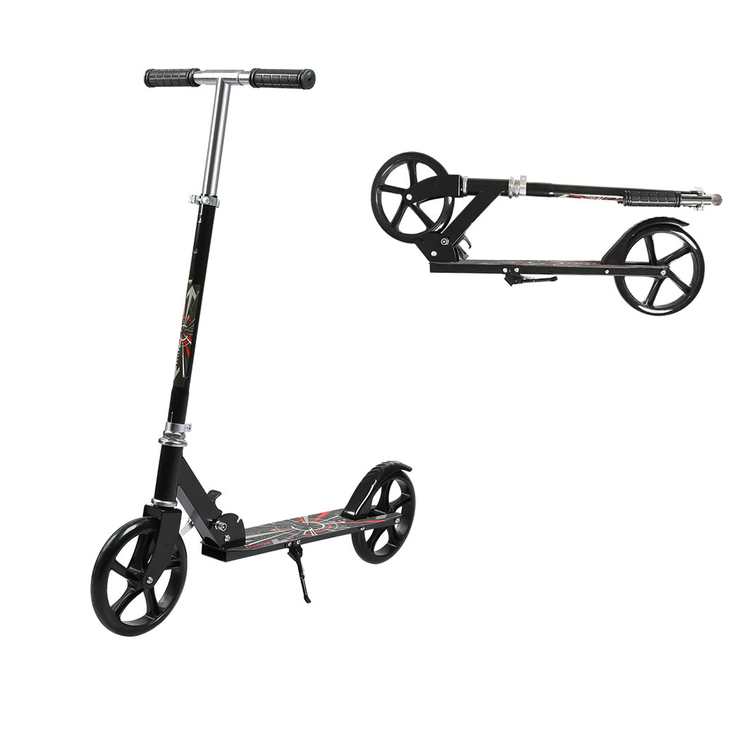 MONVELO Folding Scooter Dual Large Wheels Black-1950770003473207296