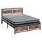 Metal Bed Frame Mattress Base Set Wood Queen-2006733227687022592