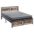Metal Bed Frame Mattress Base Set Wood Queen-2006733227687022592