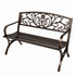 Levede Garden Bench Seat Outdoor Furniture Patio Park Lounge Chair Bronze 3 Seat-2072893558154727424