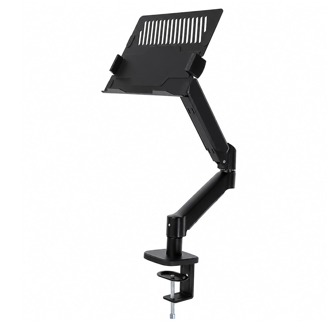 Levede Monitor Arm Tray Mount Laptop Stand Adjustable Rotating for Desk Black-2100035032356884480