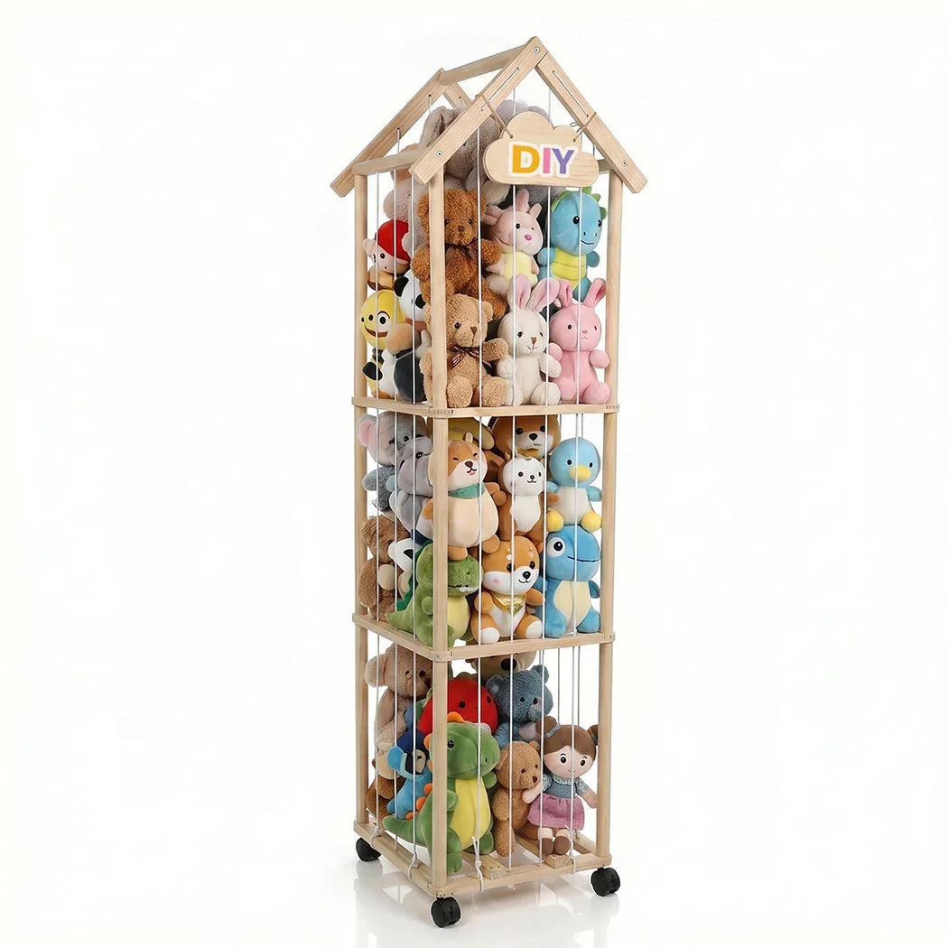 Levede Kids Toys Storage Tube Box Plush Doll Display Organiser 150cm x 40cm-2050059011092516864