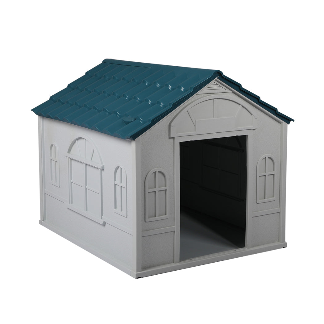 PaWz Dog Kennel Outdoor Indoor Pet Plastic XL Blue-2006732965689823232