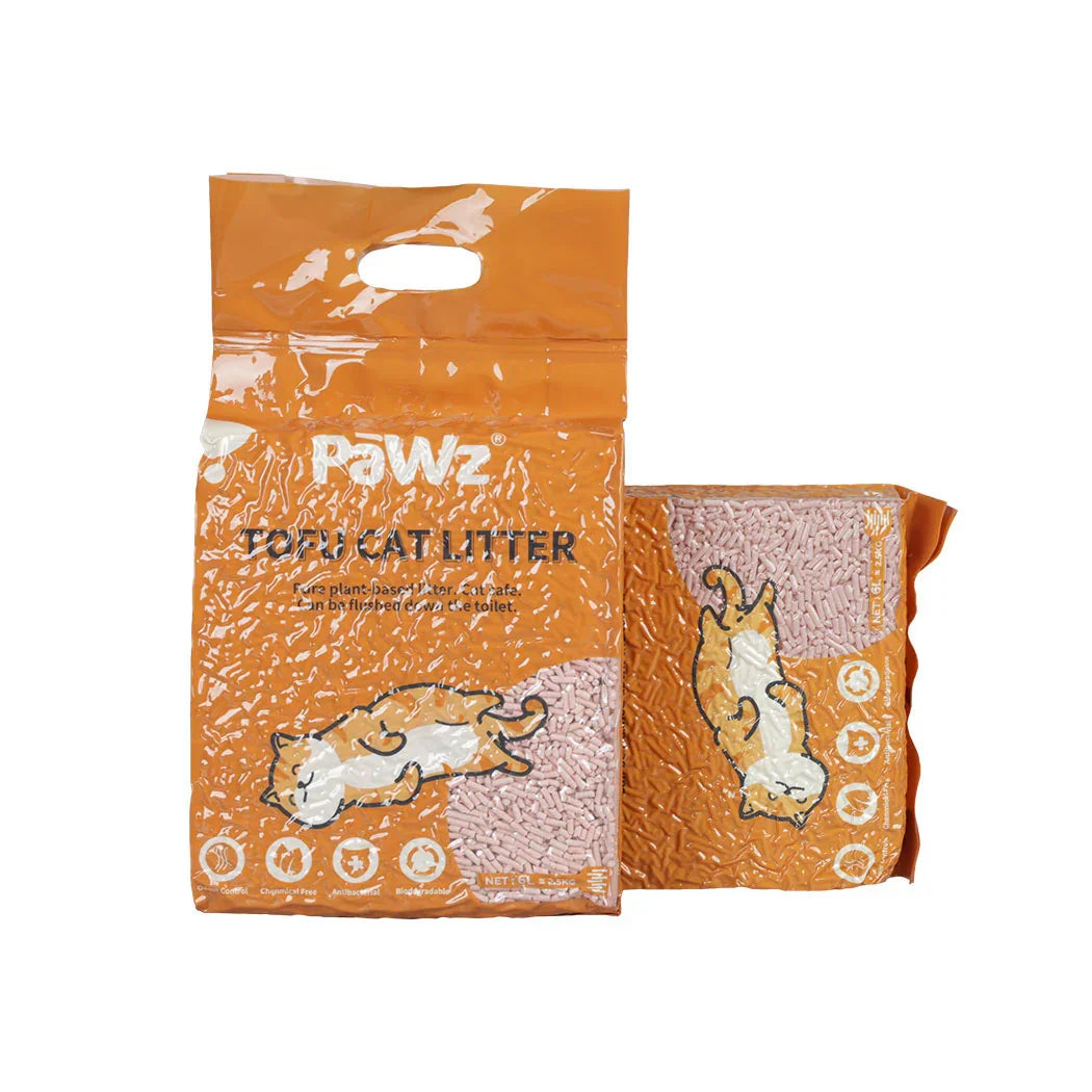 PaWz 2.5kg Tofu Cat Litter Clumping Peach x12-2029387252127371264