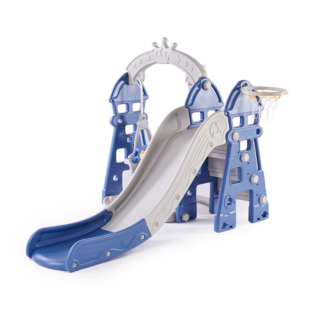 BoPeep Kids Slide Swing Basketball Ring Blue-1973193909152649216