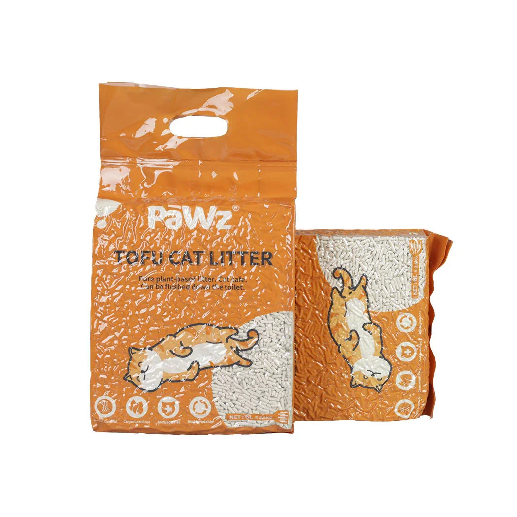 PaWz 2.5kg Tofu Cat Litter Clumping Natural x12-2029387251951210496