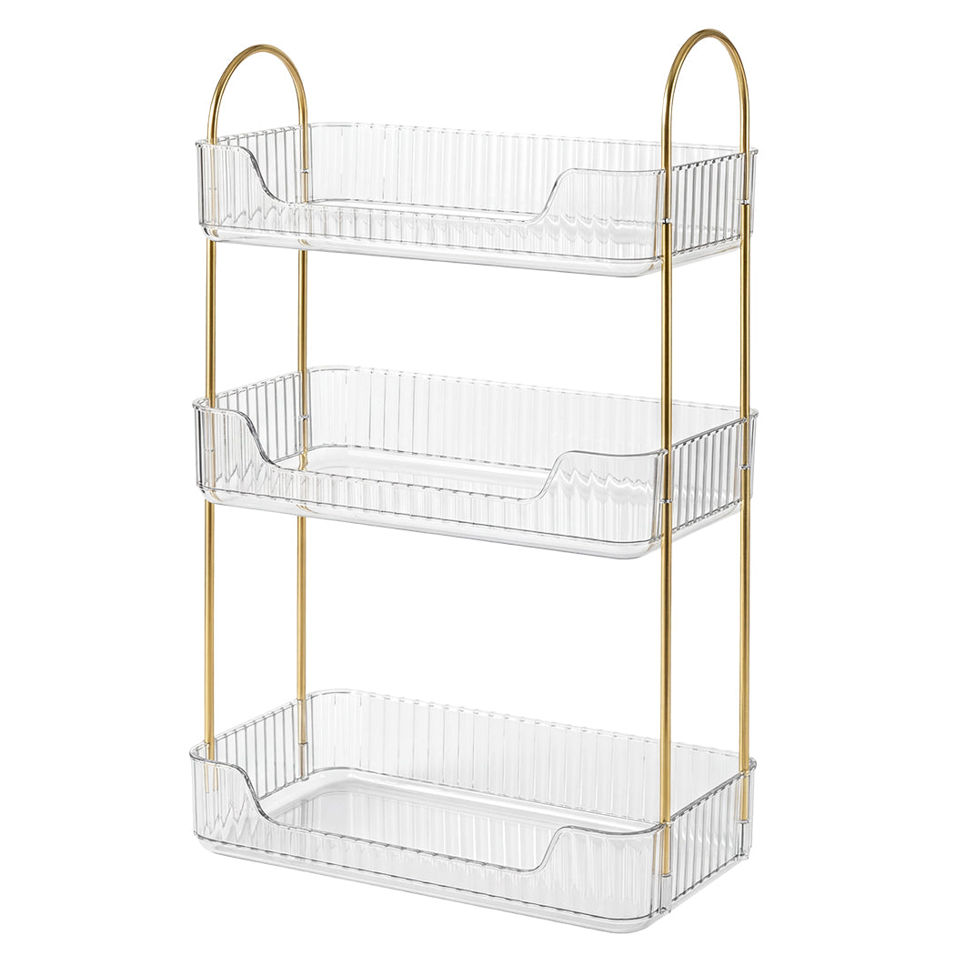 Ilus 3 Tier Makeup Organiser Vanity Countertop Shelf Cosmetic Holder White-2065254302259220480