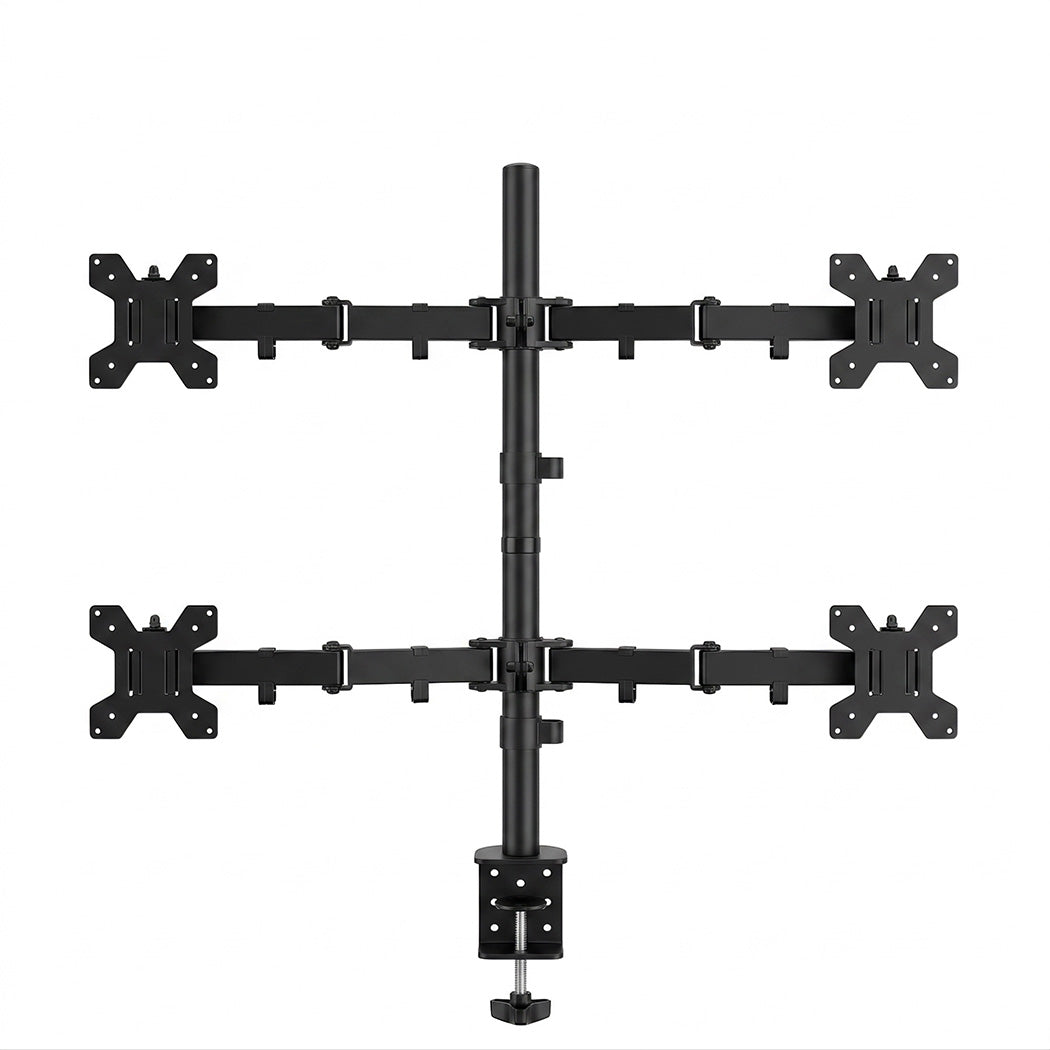 Levede Quad Monitor Arm Stand 10-27" Screens Desk Mount Adjustable Swivel Arms-2109799600611856385