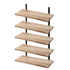 Levede Floating Wall Shelves 5Pcs Wood Wall Mounted Rustic Display Rack Bedroom-2050059023742537728