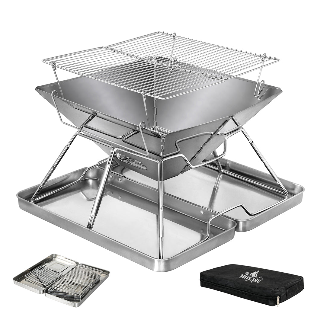 Levede Folding BBQ Portable Charcoal Grill 2-IN-1-1919892812770447360