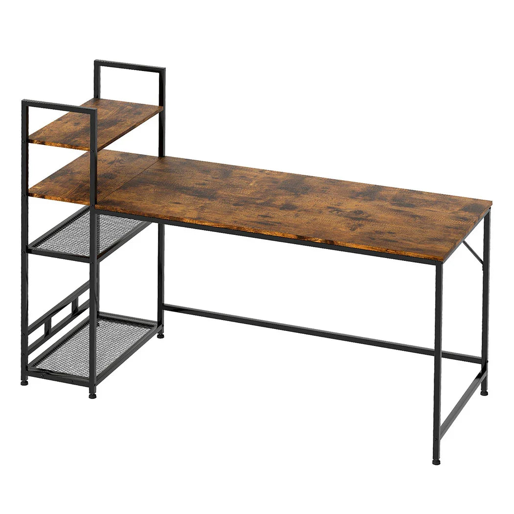 Levede Computer Desk Study Home Table with 4-Tier Shelf-2050056912246018048