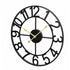Yezi Wall Clock Silent Quartz 40cm Easy Read Dial for Bedroom Decor Black-2109799589866049537