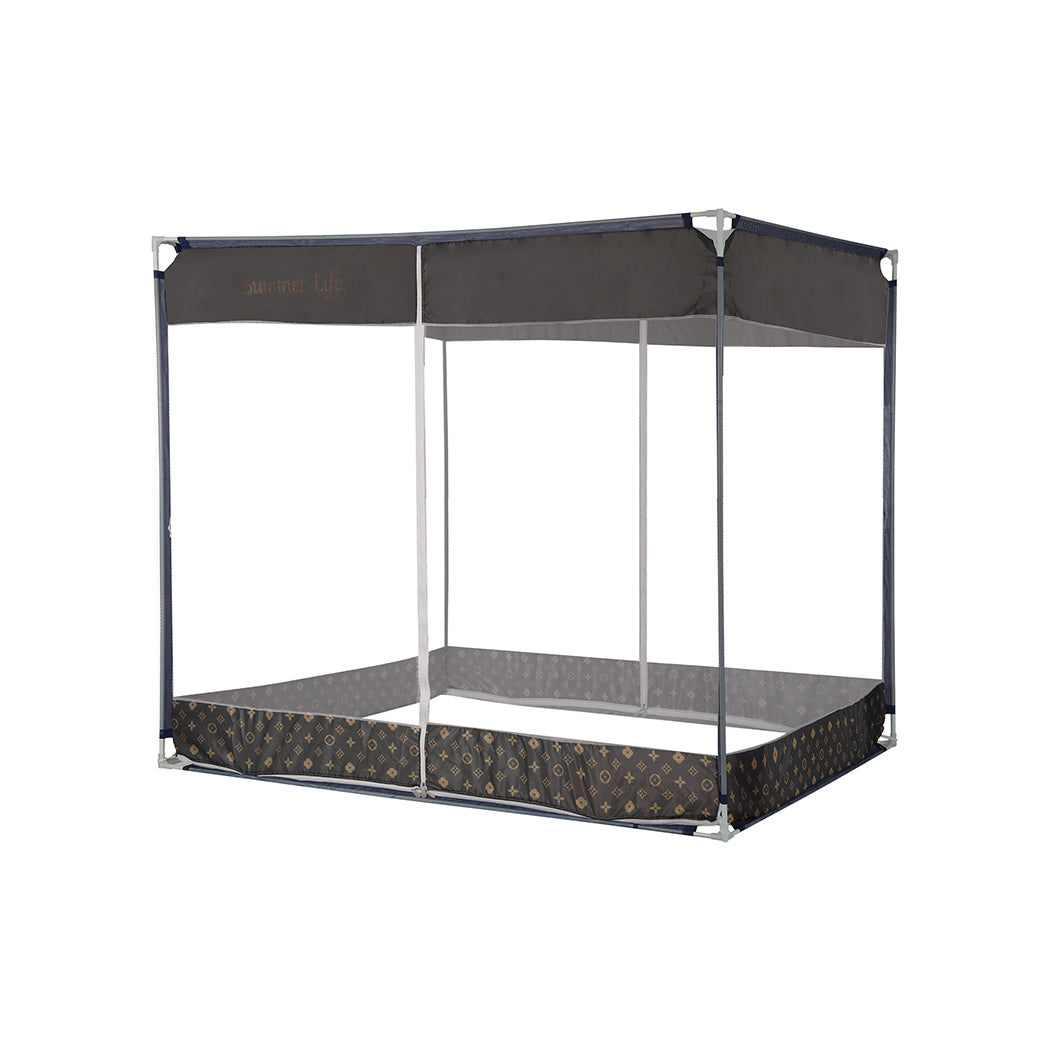 Dreamz Mosquito Bed Nets Foldable Canopy Square Grey-1864184403291410432