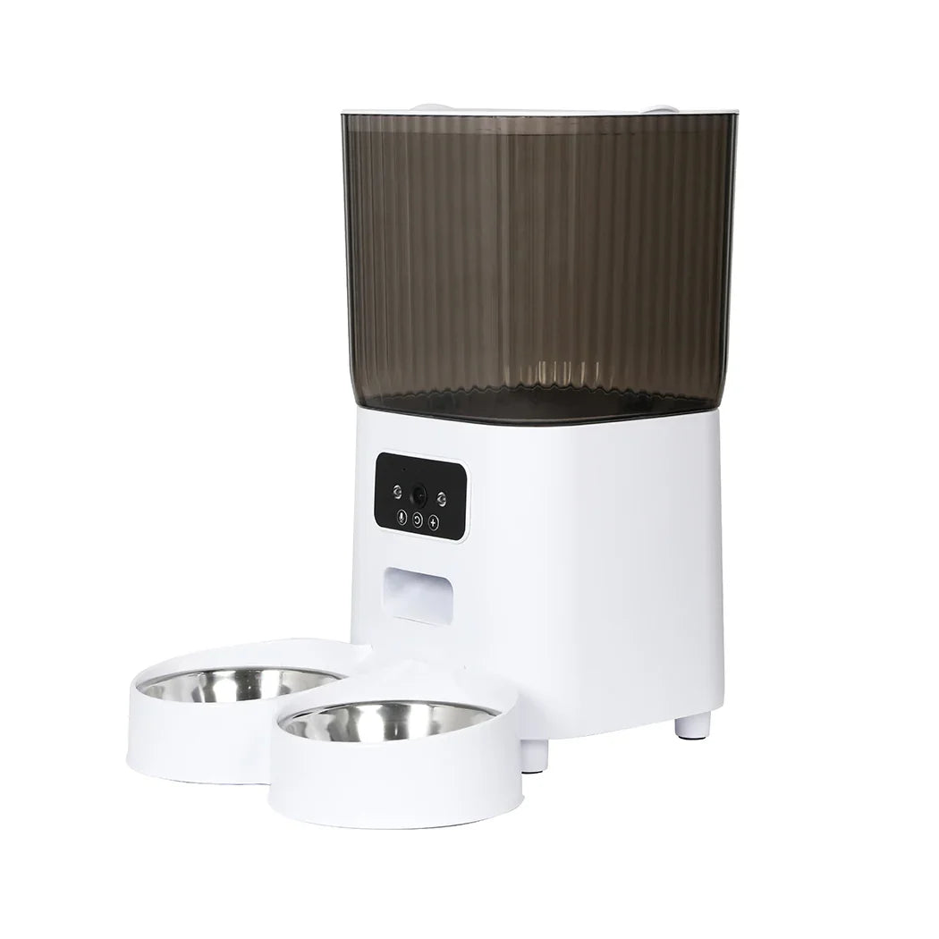 PaWz 5L Auto Pet Feeder Automatic Camera Wi-Fi White-2006733005900615680