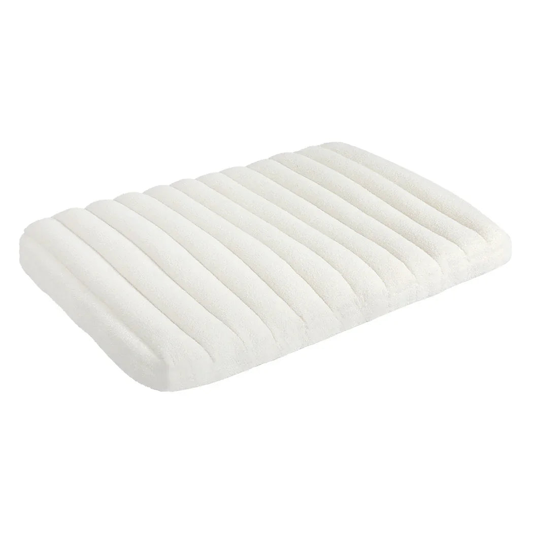 Pawz L Size Orthopedic Dog Bed with Sherpa Plush Removable Cover in White-2029387208699547648