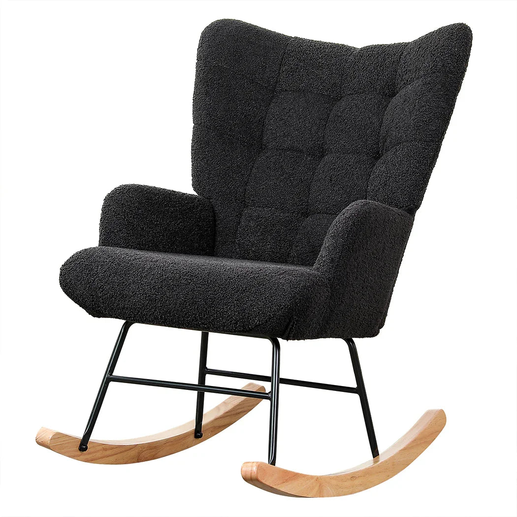 Levede Fleece Rocking Chair-2018816899860795392