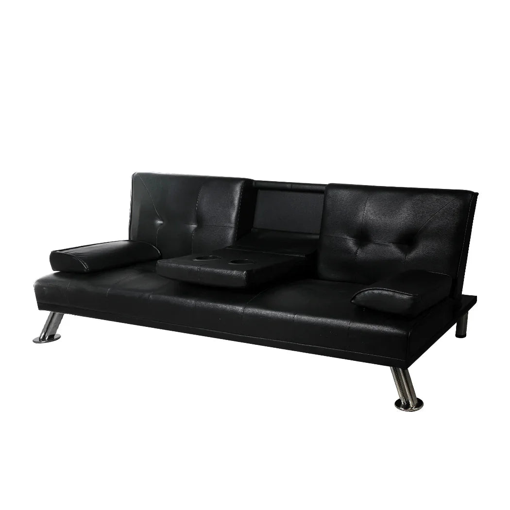 Levede Sofa Bed Adjustable Recliner Black-2006733286516330496