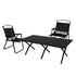 Levede Folding Camping Table Chair Set Black-2006733114482757632