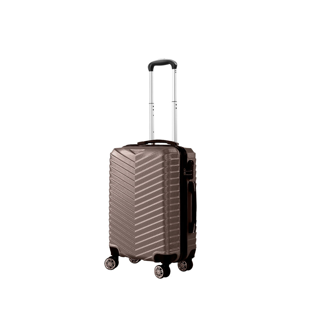 Slimbridge 20" Carry On Travel Luggage Coffee 20 inch-2006733061617750016