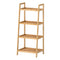 Levede Bamboo Ladder Bookcase 4-Shelf Books Plant Storage Shelf Rack Organiser-2050056773796237312