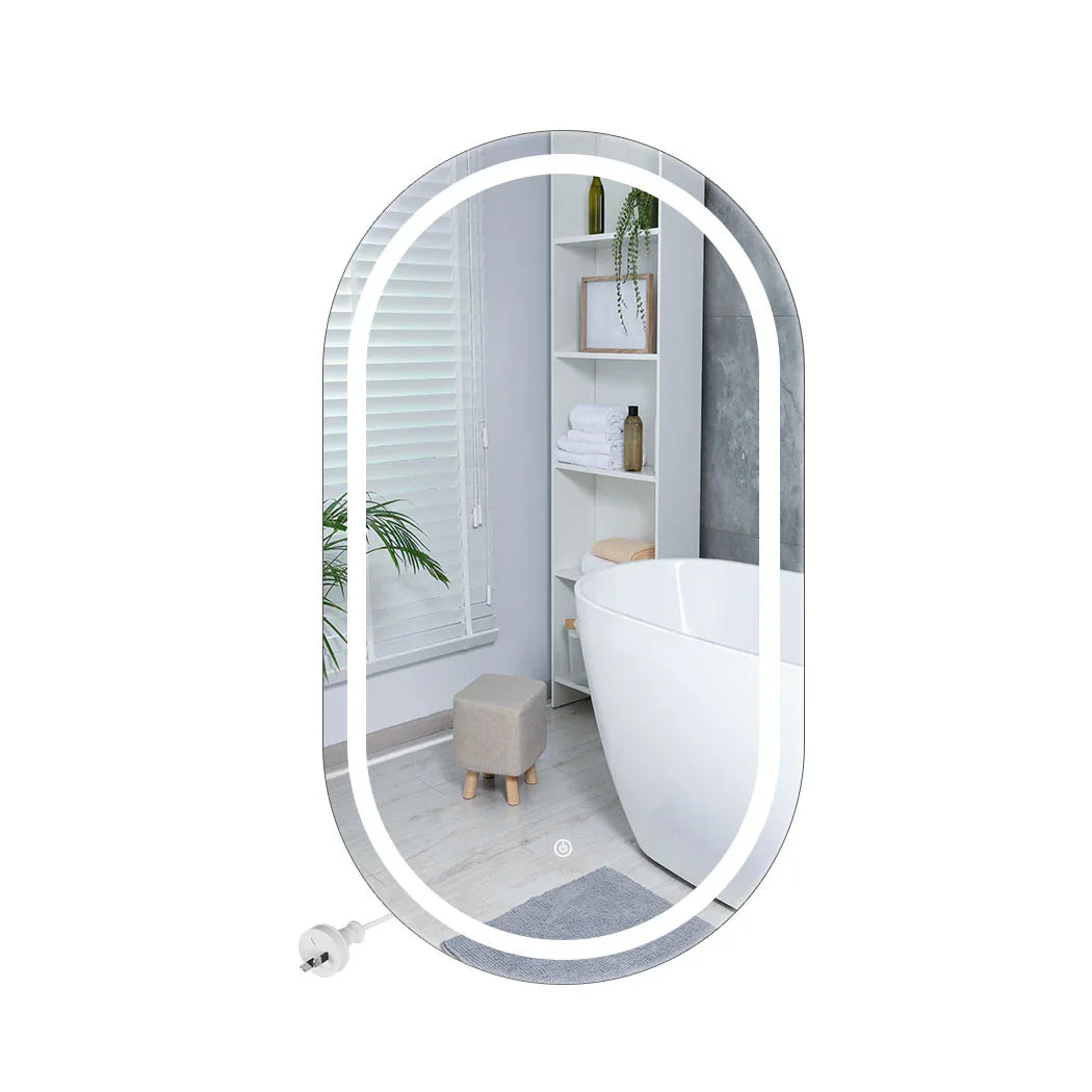 EMITTO LED Wall Mirror Oval Anti-fog 50x75cm-2018816856063873024