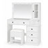 Levede Dressing Table Vanity Desk with LED Mirror 5 Drawers Charging White-2100035036114980864