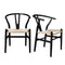 Levede 2x Dining Chairs Wooden Hans Black-2018816937357873152